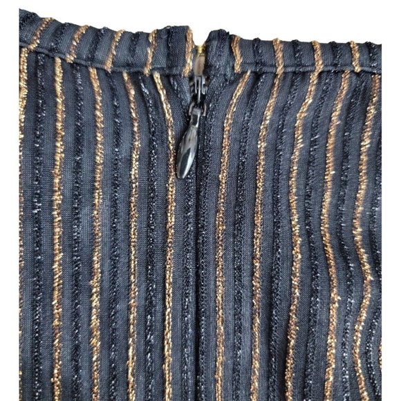 Michael Kors Navy and Gold Striped Blouse - Picture 8 of 12